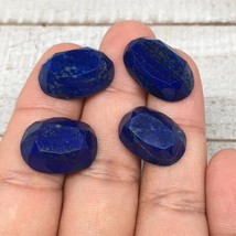 4pcs,11.1g,18mm-21mm High-Grade Natural Oval Facetted Lapis Lazuli Cabochon,CP21 - £14.19 GBP