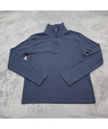 Hugo Boss Sweater Womens L Blue Long Sleeve Chest Zipper Pullover Outwear - £28.14 GBP