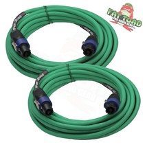 Speakon to Speakon Cables (2 Pack) by FAT TOAD - 25ft Professional DJ Pro Audio  - £23.94 GBP