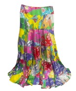 Beautiful KENZO Paris Floral Pattern 100% Silk Skirt Size 38 Made in France - $74.24