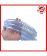 Clear Flexible Braided PVC Tubing 1/2&quot; ID, 50ft - Resistant to Kinks &amp; C... - $935.95 MXN