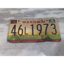 Vintage 1987 Indiana &quot;Wander&quot; License Plate 46L1973 Expired - $9.46 CAD