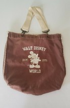Walt Disney World 1971 Heavy Duty Canvas Tote Bag w removable straps in Brown - $15.95