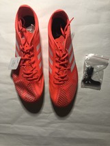 Adidas Men’s Adizero Ambition 4 Track Shoes Spikes Orange White Size 11.5 BB5774 - £31.15 GBP