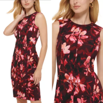 Calvin Klein Petites floral Printed Seamed Sleeveless Sheath Dress size 4P - £58.41 GBP