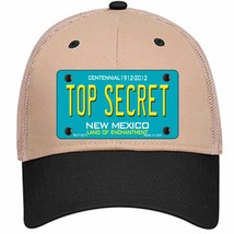 Top Secret New Mexico Novelty Khaki Mesh License Plate Hat - £22.90 GBP