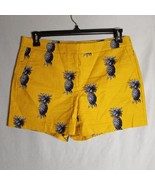 Ann Taylor Shorts Women&#39;s Size 8 Gold Pineapple Print Hawaiian Beach Vac... - $25.62