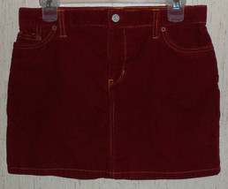 Excellent Womens Gap Five Pocket Burgundy Corduroy Skirt Size 4 - £18.37 GBP