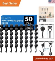 Pack of 50 Heavy-Duty 30LBS Neodymium Magnetic Hooks for Stylish Storage - $49.50
