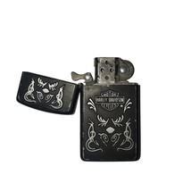 Zippo Harley Davidson Black Matte Lighter With Harley Bar &amp; Shield Logo - £19.61 GBP