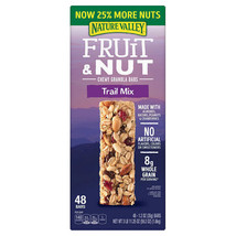  Nature Valley Fruit &amp; Nut Chewy Granola Bar, Trail Mix, 1.2 oz, 48-count  - $23.63