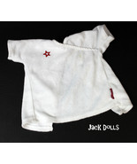 American Girl Spa Deluxe Robe White Terry Cloth Cape Red Star - £6.25 GBP