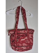 VERA BRADLEY HANDBAG MESA RED RETIRED GOOD CONDITION - $466.32 MXN