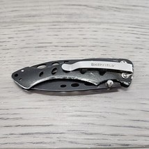 Sheffield Metal Frame Black Combination Folding Pocket Knife - $9.74