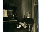 Woman in Rocking Chair In Front of Piano with Sheet Music Real Photo Pos... - $21.75