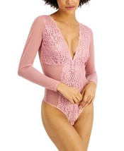 Inc International Concepts Large Not So Basic Long-Sleeve Lace Mesh Body... - $13.82