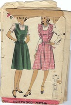 Hollywood Vintage Pattern 1196 Sz 12 Misses&#39; Pinafore And Blouse - £5.56 GBP