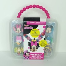 Disney Minnie Mouse Jewelry Activity Set 5 Charms 150 Beads 5 Necklaces ... - $21.77