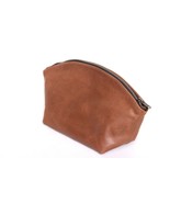 Leather Makeup Bag Pouch Travel Cosmetic Bag for Women Make Up Organizer... - $22.33