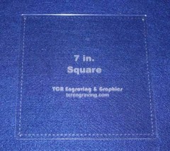 Square Template 7&quot; - Clear 1/8&quot; with Seam Allowance - £18.90 GBP