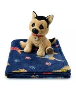 K-9 German Shepherd Veteran Service Police Dog Plush and Blanket Set - $492.06 MXN