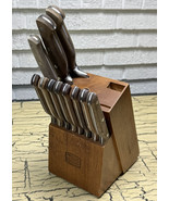 Chicago Cutlery 25E21 BG Kitchen Knife Set w Wood Block Chef Steak Utili... - $46.20 CAD
