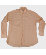 Ermenegildo Zegna Shirt Mens XXL Orange Check Soft Cotton Button Down Ca... - $18.95