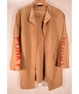 Vintage United Colors of Benetton Camel Colored Funky Music Cardigan Swe... - $116.81 CAD