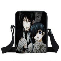 Anime Black Butler Messenger Bag Kuroshitsuji Ciel Sebastian Handbag Black Butle - £51.43 GBP