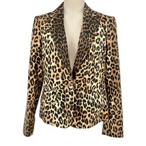 Jones New York Signature Size 8 Blazer Stretch Leopard Print - £46.69 GBP