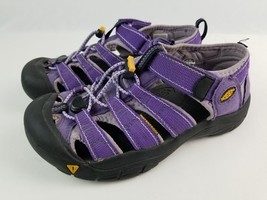 Keen Newport Youth Size 4 Purple Canvas waterproof sandals preowned - £14.50 GBP