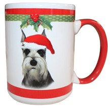 Schnauzer Cropped Christmas Coffee Mug 15 oz E&amp;S Pets Dog Puppy Tea Cup Holiday - £15.49 GBP