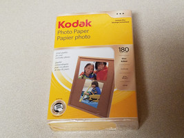 Kodak Photo Paper 180 Sheets 4" x 6" Instant Dry Gloss Brillant (New/Sealed) - £7.85 GBP