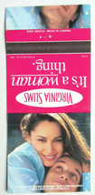 Virginia Slims 1996 Woman Thing Tobacco Advertisement 30 Strike Matchbook Cover - £1.17 GBP