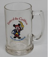 Clear Glass Mug Stein Pirates of the Caribbean Walt Disney World 20oz He... - $3.84
