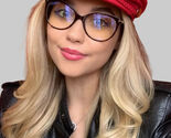 New Tom Ford  56mm Blue Light Block Oversized Brown Cat Eye Women's Eyeg... - $189.99
