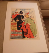 Original Maitres de L&#39;Affiche by Jules Grun pl #223 Paris-Londres w mat ... - £137.71 GBP