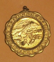 1764 1872 Fitchburg Massachusetts Old Medal Charm Railroad Train Farm Rollstone - £73.99 GBP