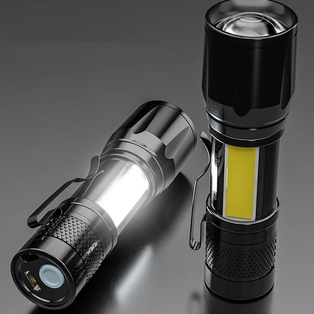 PHigh-power LED Rechargeable Flashlight with 300LM Lamp Beads Portable Torch 3 - £8.76 GBP