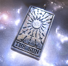 FREE W $35 OR MORE SUN TAROT CARD CHARM OPPORTUNITIES RELATIONS UNBLOCK MAGICK image 2