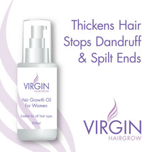Virgin For Women Hair Growth Oil Get Full Hair Volume No Balding Thinning - £19.48 GBP