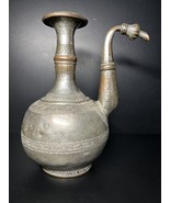 Antique Hand Engraved Copper Water Pitcher Jug, Ottoman Empire, 19th cen... - $494.97