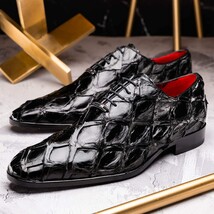 Marco Di Milano Genuine Pirarucu Exotic Lace-Up Oxford Shoes Olivieri Black image 9