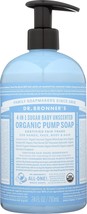 Dr. Bronner&#39;s Organic 4-in-1 Sugar Baby Unscented Pump Liquid Soap, Vega... - £50.35 GBP
