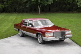 1990 Cadillac Brougham 4-Dr maroon | 24x36 inch POSTER | classic car - £17.63 GBP