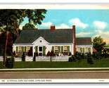 Typical Residence Cape Cod Massachusetts MA UNP WB Postcard Z10 - $2.92