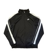 Black Nike Men’s Large Tracksuit Full Zip w/ Pockets &amp; White Stripes On ... - $556.03 MXN