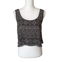 Forever 21 Vintage Womens Cropped Sleeveless Top Size S Lightweight Black - $10.53
