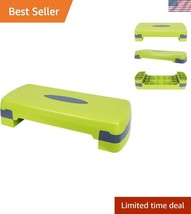 Versatile Aerobic Step Platform Trainer - Adjustable 4&quot; &amp; 6&quot; Height, Lem... - $47.50