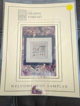 The Drawn Thread Welcome Spot Sampler Cross Stitch Pattern w/Embellishment Pack - £11.17 GBP